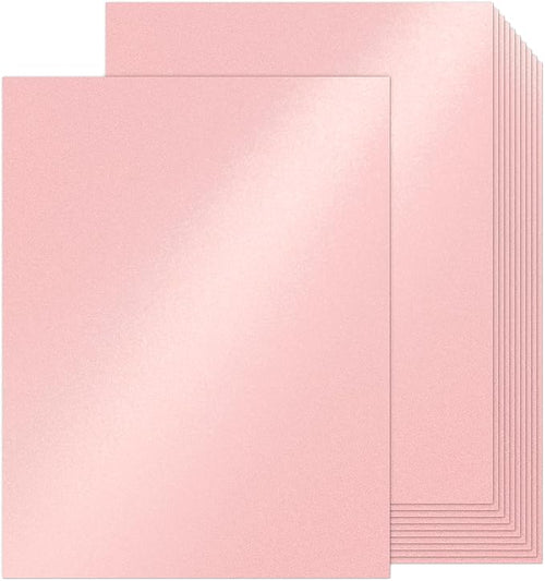 100 Sheets Pink Shimmer Cardstock 8.5 x 11 Iridescent Paper, Goefun 80lb Card by Goefun