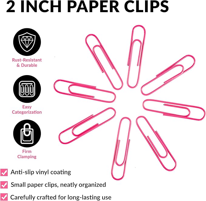 Jumbo Paper Clips, 2 Inch Large Paper Clip - Image 4