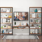 Himimi 6-Tier Bookshelf Set of 2, Tall Bookcase Industrial Wood Storage Rack - Image 7