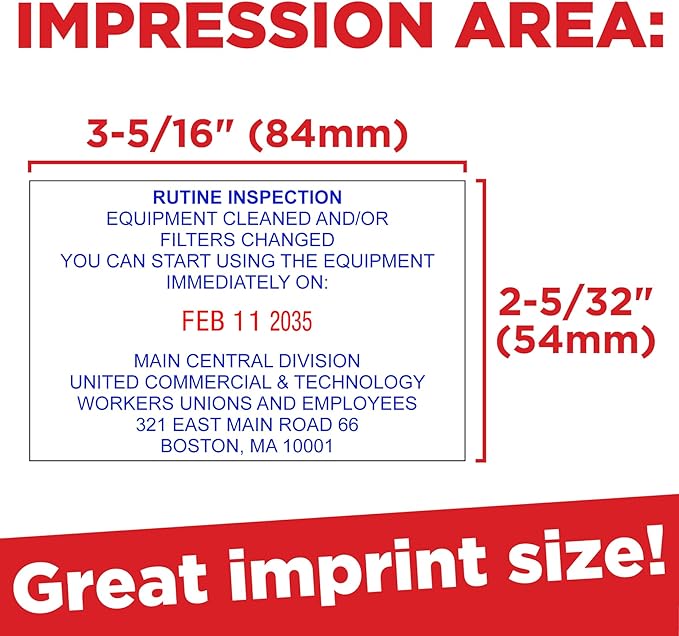 Mark 2000 54110 Professional Self Inking Date Stamp - Image 3