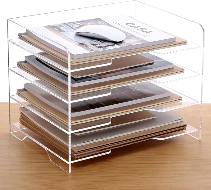 SANRUI Acrylic Paper Organizer Letter Tray - Image 9