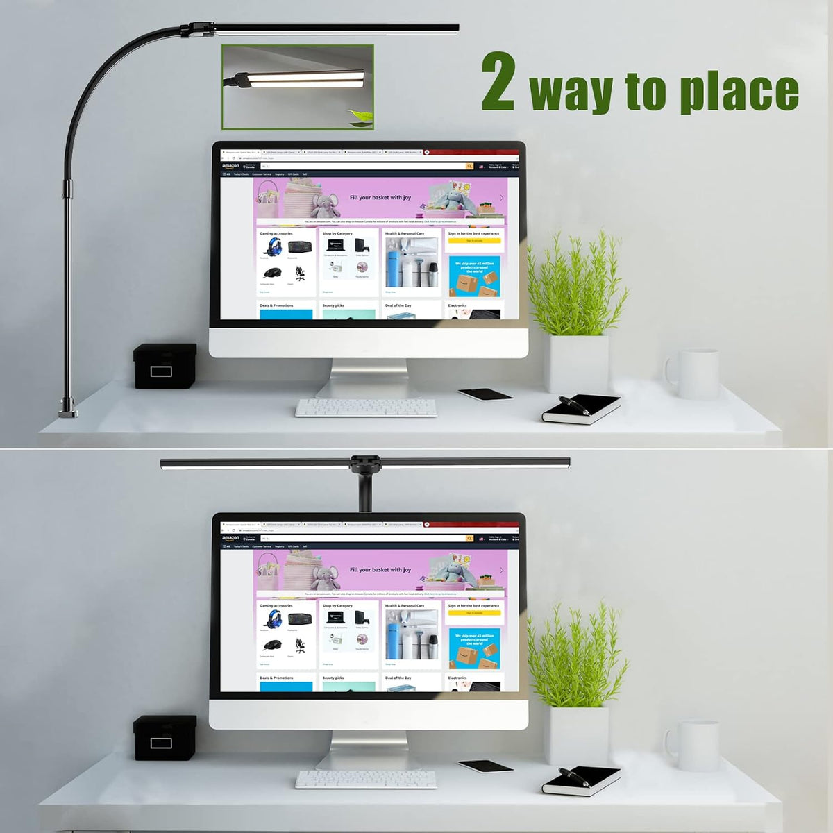 double head led desk lamp, architect desk lamps shown in use