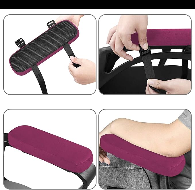 MOSISO Chair Armrest Pads, Memory Foam Home/Office Chair Arm Rest Covers Comfy - Image 3