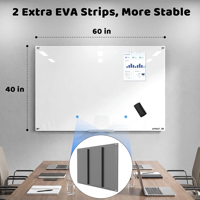 AFAMT Magnetic Dry Erase Board, 4mm Tempered Glass, Strong Magnetic Surface - Image 4
