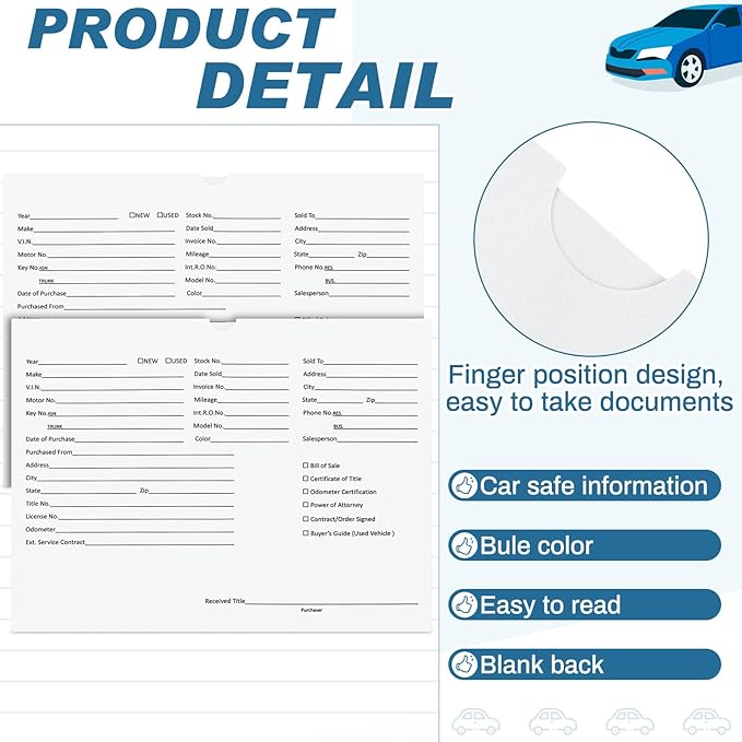 120 Pcs 9 x 12 In Vehicle Dealer Jackets - Image 3