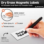 Attractivia Dry Erase Magnetic Labels 2.8 x 1.8 in, Small Dry Erase Magnets - Image 2