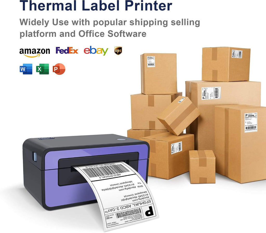 POLONO 4x6 Thermal Labels Fanfold, 500 Shipping Labels for Label Printer | Commercial Grade, No BPA or BPS, Print Clear and Sharp, Direct Thermal Shipping Labels Compatible with Thermal Printer