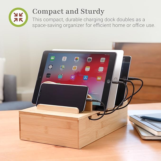 Prosumer's Choice Wooden Charging Station Organizer - Image 6