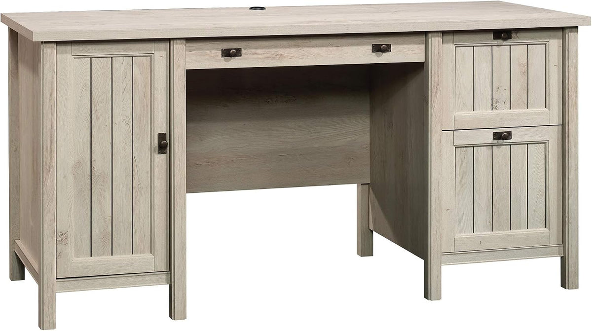 Sauder Costa Computer Desk with Storage Drawers, Home Office Desk, in Chalked...