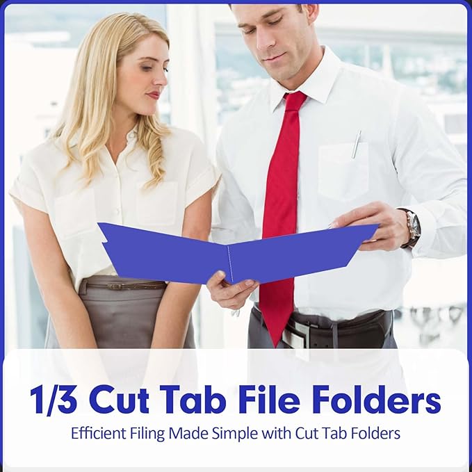 File Folder, PANDRI 120 Pack File Folder, 1/3 Cut Tab, Letter Size, Filing - Image 6