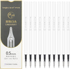 Ddaowanx 10 Pieces Gel Ink Pen Refills, Fine Point 0.5mm Tip Smooth Writing by Ddaowanx