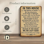 Vintage Funny Metal Tin Sign In This House We Do Geek Magic 8x12 Inches Poster - Image 2
