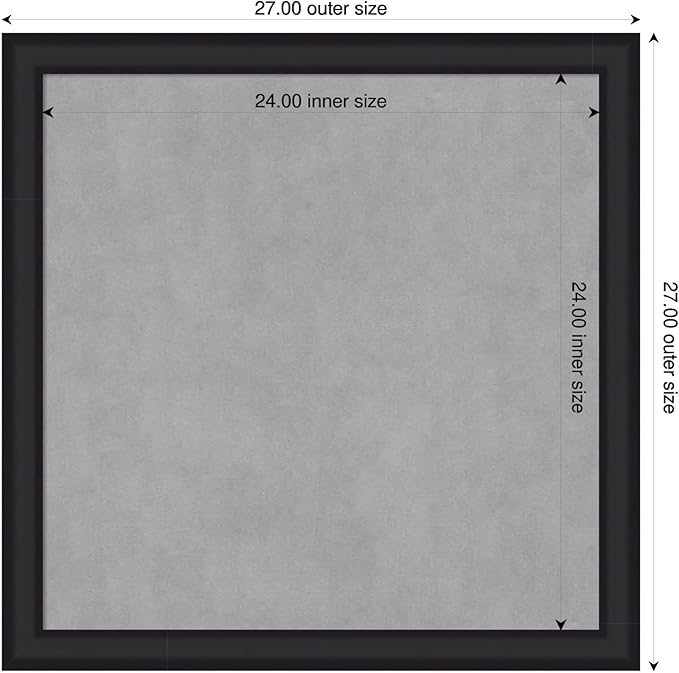 Amanti Art Black Framed Magnetic Board 27x27 Medium Vision Board - Image 2