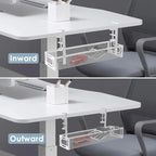 Cable Management, 2 Pack Cable Management Under Desk No Drill, Metal Cord - Image 7
