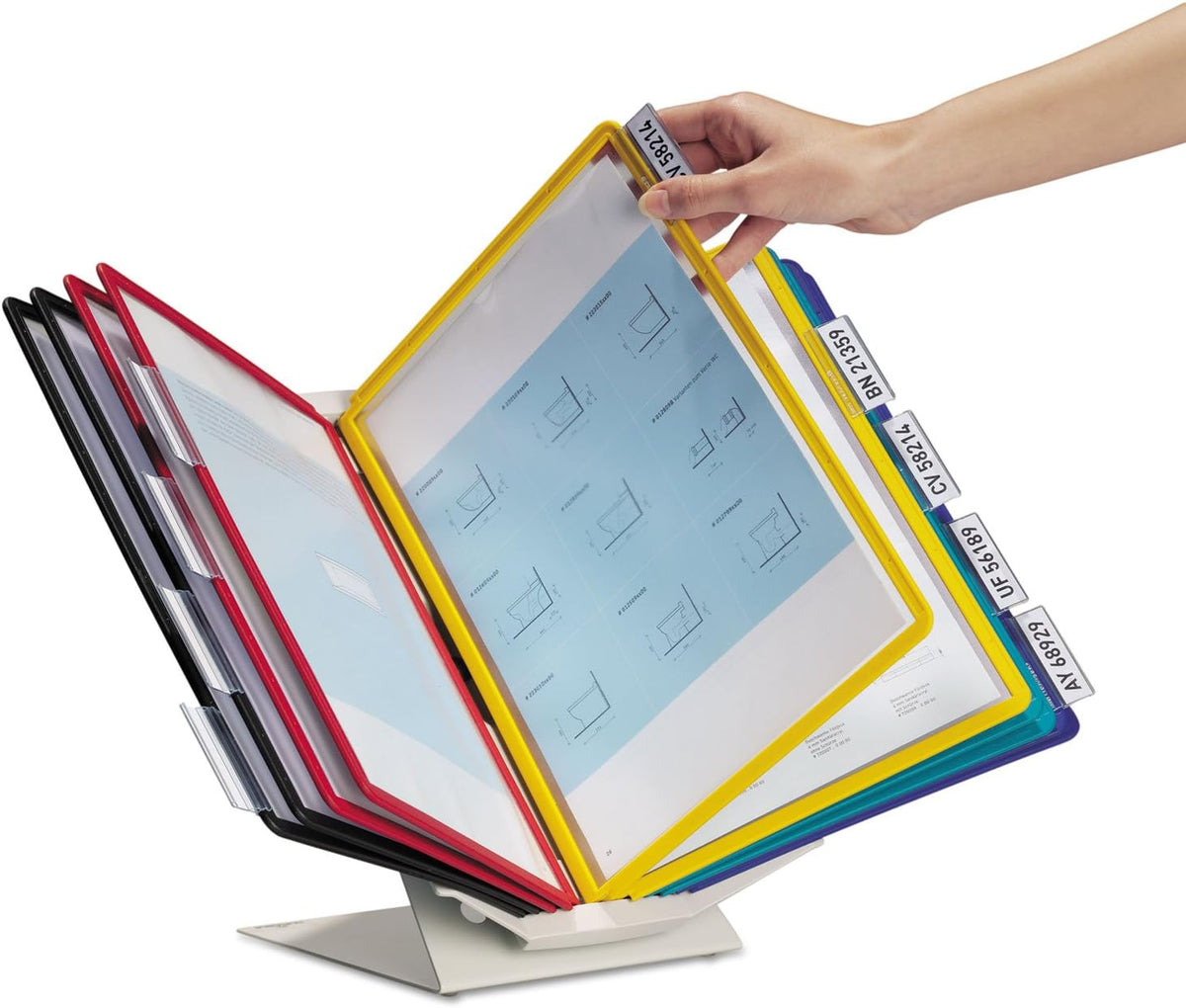 durable vario desktop reference system, 10 panels, assorted, main product view