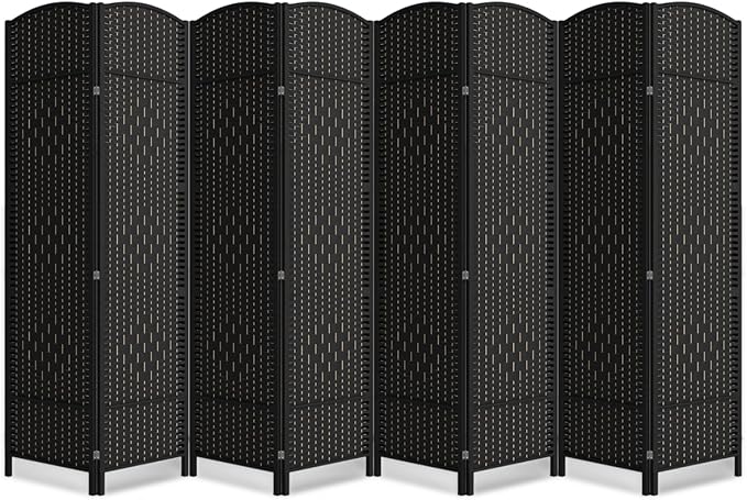 8 Panel Room Divider, 6Ft Folding Privacy Screen, Tall by cocosica