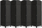 8 Panel Room Divider, 6Ft Folding Privacy Screen, Tall by cocosica