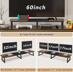 TEAMIX 42 inch Large Dual Monitor Riser, Extra Long Monitor Stand Riser Wide TV - Image 7