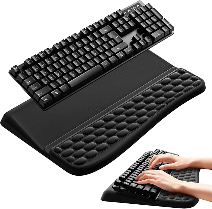 Computer Keyboard Stand with Wrist Rest, Keyboard pad with Wrist Support by Pakanana