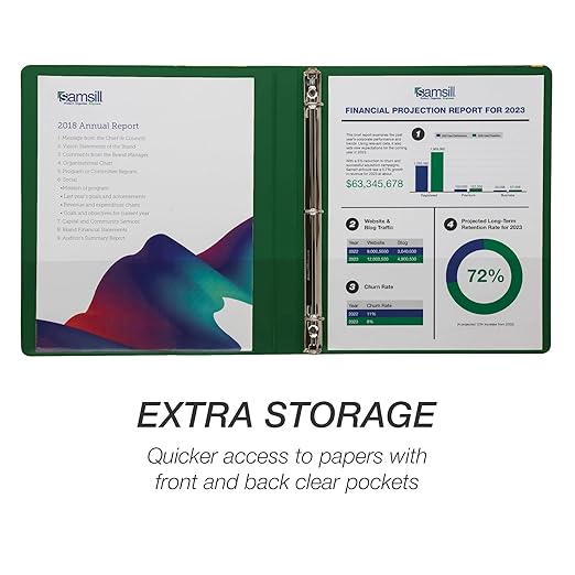 Samsill 0.5 Inch 3 Ring Binder, Made in USA, Economy Round Ring, 100 Sheet - Image 4