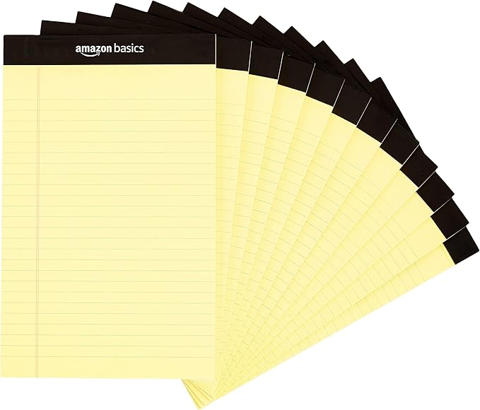 Amazon Basics 50 sheet Narrow Ruled Lined Writing Note Pad, 5 inch x 8 inch by AmazonBasics