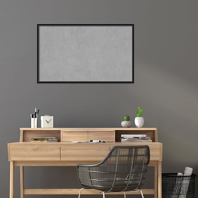 Amanti Art Black Framed Magnetic Board 25x41 Large Vision Board - Image 5