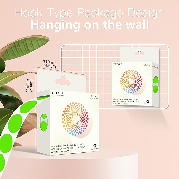 1 Inch Round Color Coding Labels, 1000 Dots Per Roll Light Green Color Coded - Image 3