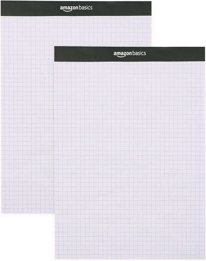 Amazon Basics Quad-Ruled Graph Paper Pad, 8.5 Inch x 11.75 Inch, 100 Sheets/Pad - Image 5
