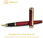 BEILUNER Red Fountain Pen, Stunning Luxury Pens - Image 2