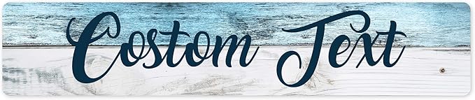 Custom Sign, Custom Street Sign, 11 Font Colors, 13 Font Styles, 4 Hole Options by MySignCenter