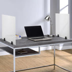2 Packs Dual Frosted Plexiglass Desk Privacy Panels, 24 x 18 Inch Acrylic - Image 3