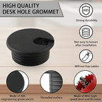 1.5 Inch Desk Grommet, 13 Pieces Wire Grommet, Desk Hole Cover - Image 3