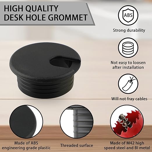 1.5 Inch Desk Grommet, 13 Pieces Wire Grommet, Desk Hole Cover - Image 3