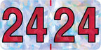 2024 Chart Stickers, Holographic Silver, End Tab, 3/4 x 1-1/2, 500/Roll | Doctor Stuff Permanent-Adhesive 2024 Year Labels, USA Made to Stay Put for the Life of the Chart