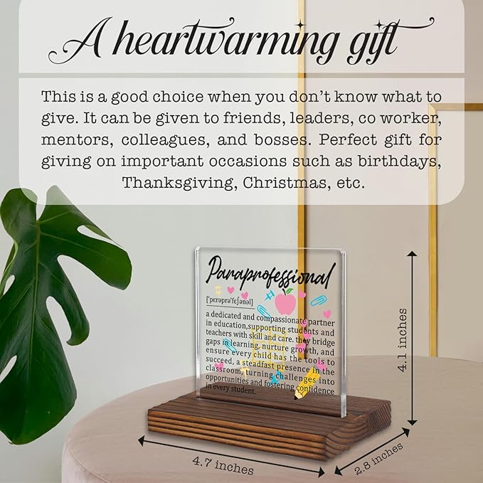 Paraprofessional Gifts, Thank You Desk Sign - Image 4