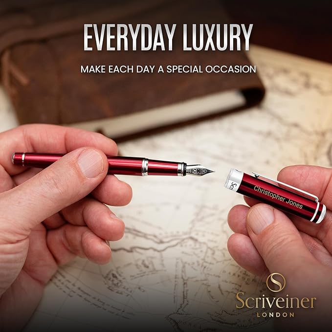 Scriveiner Personalized Deep Crimson Red Pen - Image 8