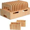 MobileVision Bamboo 12-Port Charging Station & Docking Organizer