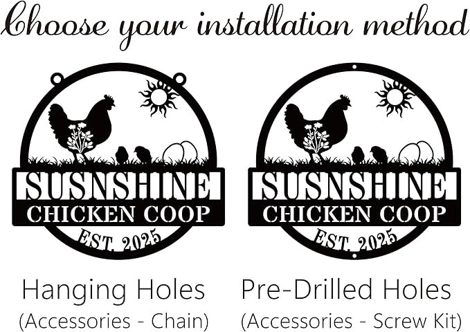 Personalized Chicken Coop Metal Signs Custom Chicken Coop Decor Chicken Coop - Image 2