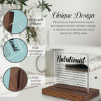 Nutritionist Gift for Women and Men, Thank You Desk Sign for Dietitian or - Image 3