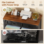 sedeta 4 drawers file cabinet, 33" farmhouse filing, package contents