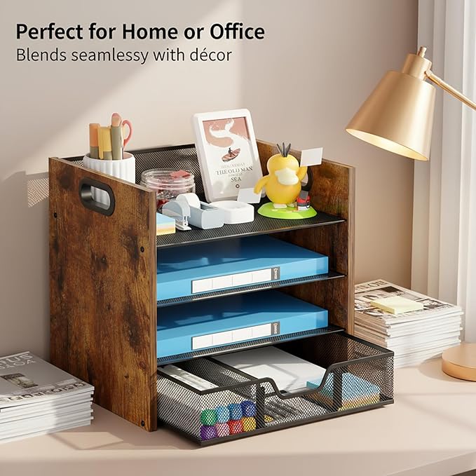 Boershun Wood Desk Organizer - Image 4