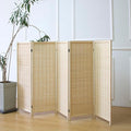 Furnnylane 5 Panel Short Room Divider Screen, Small Bamboo Panel Divider by Furnnylane