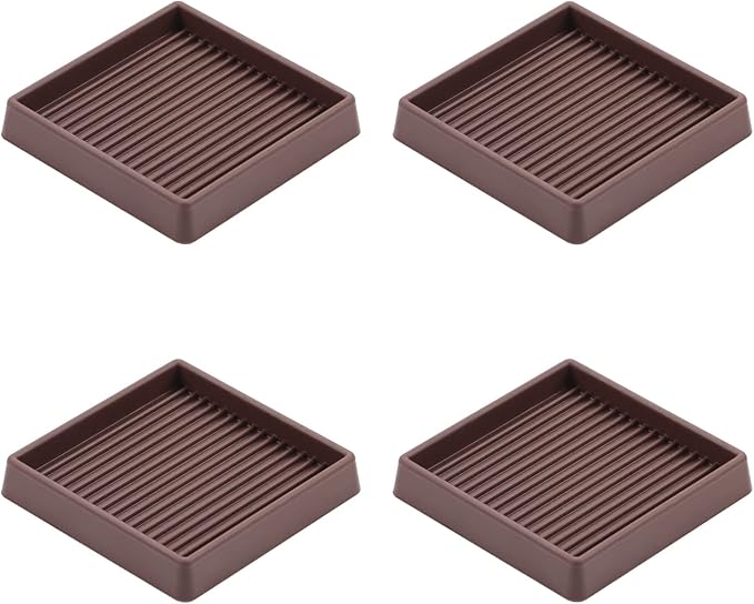 VOCOMO 3X3 Rubber Caster Cups, Non Slip Furniture Pads, Anti-Slip Furniture by VOCOMO