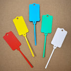 100pcs Reusable Blank Plastic Tags Ties Key Tags 1.45"*2.48" Serrated Tension - Image 6