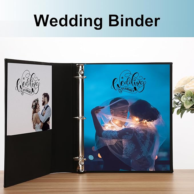 LETVPVOW Vintage Hardback 3 Ring Binder 3 Inch, Professional Leather Binder 3 - Image 7