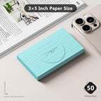 250 Count Index Cards 3 x 5 Inch, Heavyweight Blue Lined Note Cards Portable - Image 2