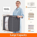 Lifewit 6 Packs 100L Clothes Storage Bag, Storage Bins - Image 2