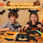 120 Sheets Black Cardstock 8.5 x 11 Construction Paper, 200GSM Card Stock Black - Image 6