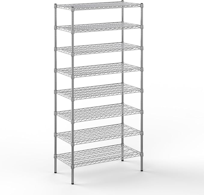 Regal Altair 18" Deep x 36" Wide x 74" Height Wire Shelving Kit | 8-Tier | NSF by Regal+Altair
