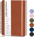 ABERLLS Brown Lined Spiral Journal Notebook by ABERLLS